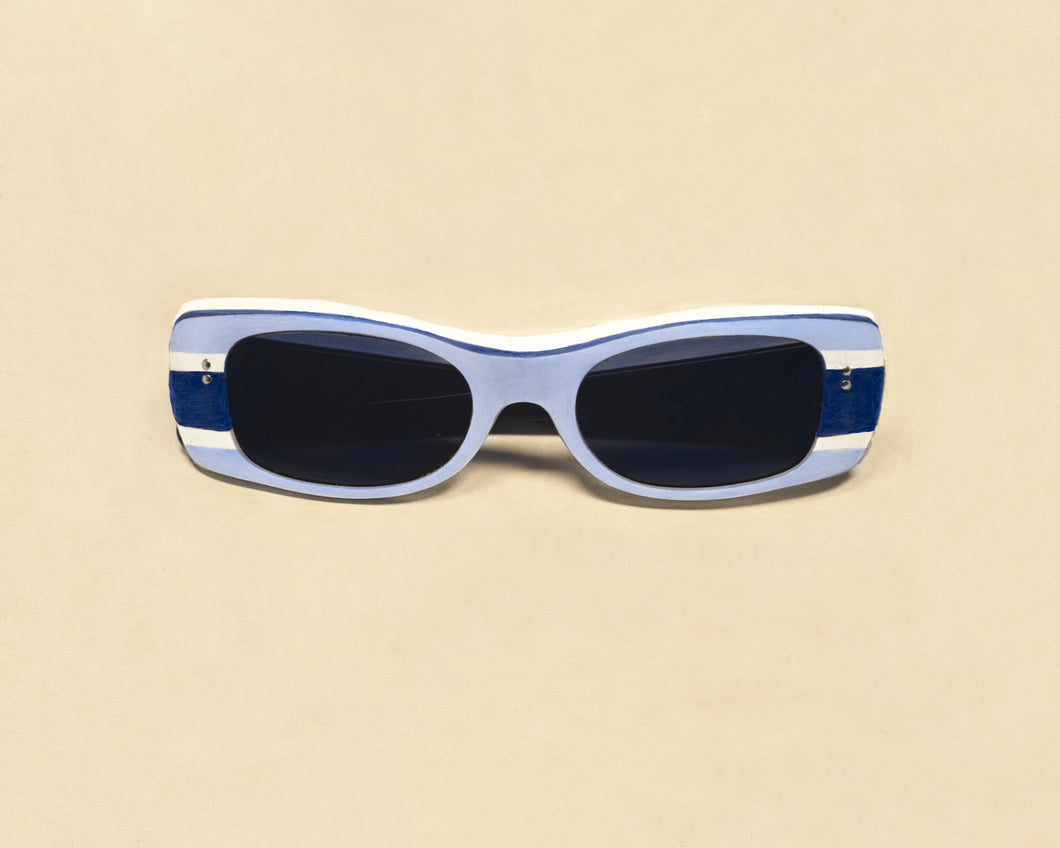 Sunsation Striped Blue Sunglasses Artwork